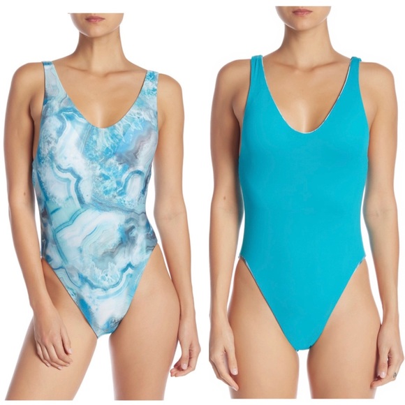 high side one piece swimsuit